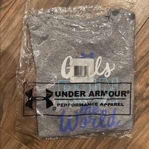 Under Armour Gray Tee with Blue Shorts